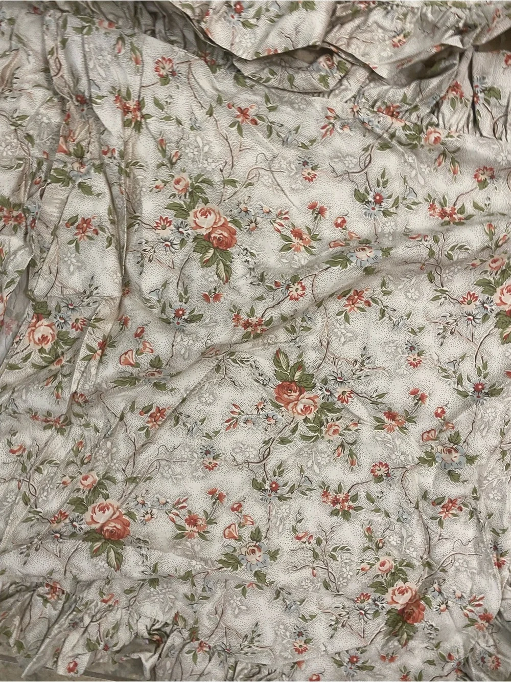 Vintage Rare Lauren Ralph Lauren Cole Brook Ruffled Floral Pillow King Shamsi